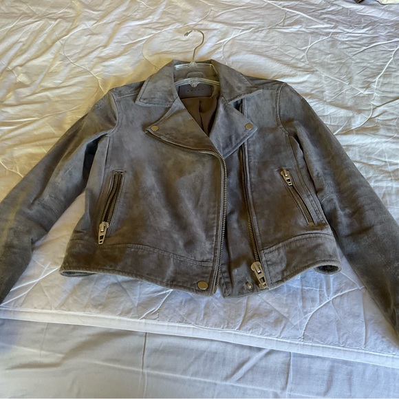 REAL SUEDE biker jacket - Picture 1 of 3